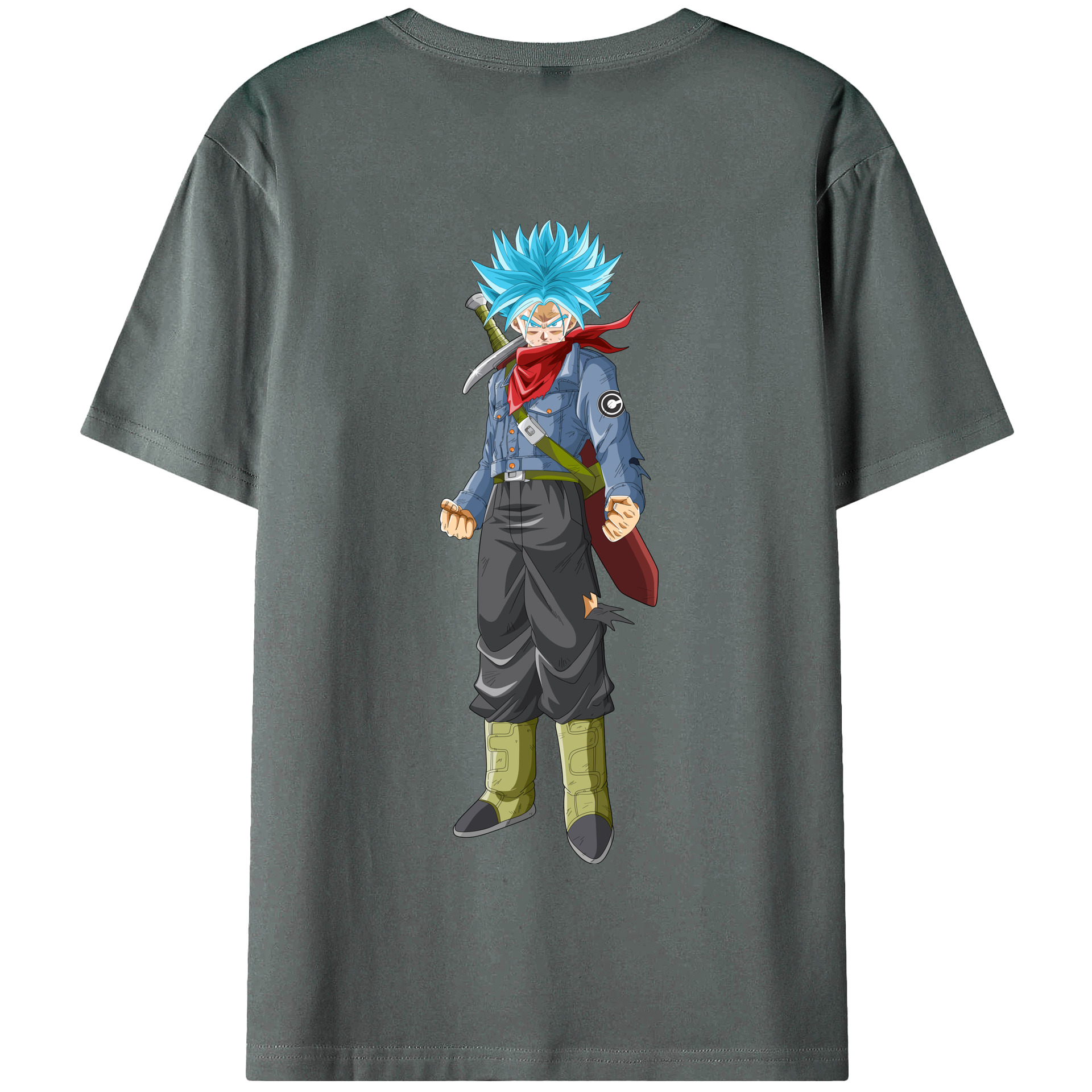 （画像用） ドラゴンボール トランクス（Torankusu）DRAGON BALL Trunks 綿100％半袖Tシャツ（背面プリント）